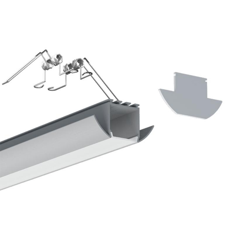 Recessed Drywall LED Channel Diffuser For 20mm Double Row LED Strip Lighting